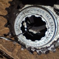 Венец касета 9 скорости за велосипед колело campagnolo и нейната верига , снимка 3 - Части за велосипеди - 42435947