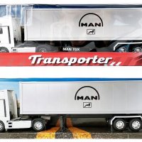 MAN TGX камион с ремарке - мащаб 1:32 на Welly моделът е нов в кутия, снимка 5 - Колекции - 44291494