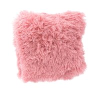 Декоративна възглавница Pink Shaggy, 25x25см, Розова, снимка 2 - Възглавници - 41060430