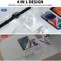 Ново Бързо зарядно 40W 4-Портово USB-C Подходящо за Всички Устройства, снимка 4 - Друга електроника - 42636360