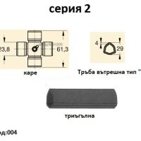 Тръба вътрешна сер 2 триъгълна, снимка 2 - Селскостопанска техника - 41016785