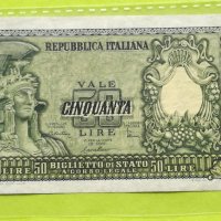  50 лири 1951 Италия Много Рядка, снимка 3 - Нумизматика и бонистика - 34556533