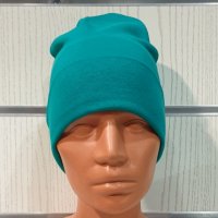 Нова дамска зимна шапка с подгъв в зелен цвят, снимка 9 - Шапки - 39325407