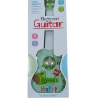 Играчка комбинирана детска китара-струни и батерии-зелена, снимка 1 - Музикални играчки - 41357958