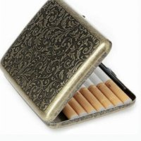 винтидж ретро табакера за цигари 85mm King Sizeх неръждаема стомана, снимка 3 - Подаръци за мъже - 27206166