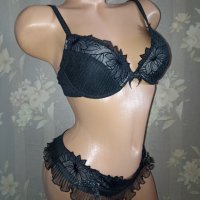 Sexy lingerie -75 C /M,- Луксозен комплект сутиен с твърди чашки с банел и бикини , снимка 3 - Бельо - 44506183