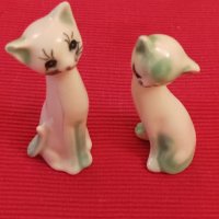 Две порцеланови фигурки, котки. , снимка 1 - Колекции - 44177178