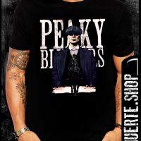 Черна тениска с щампа PEAKY BLINDERS, снимка 1 - Тениски - 40900945