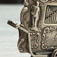 Сребърна миниатюра на уличен орган. №4162 , снимка 8 - Колекции - 41226078