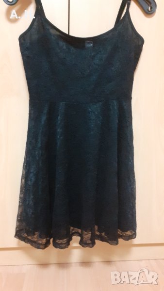 Черна къса дантелена рокля H&M, снимка 1