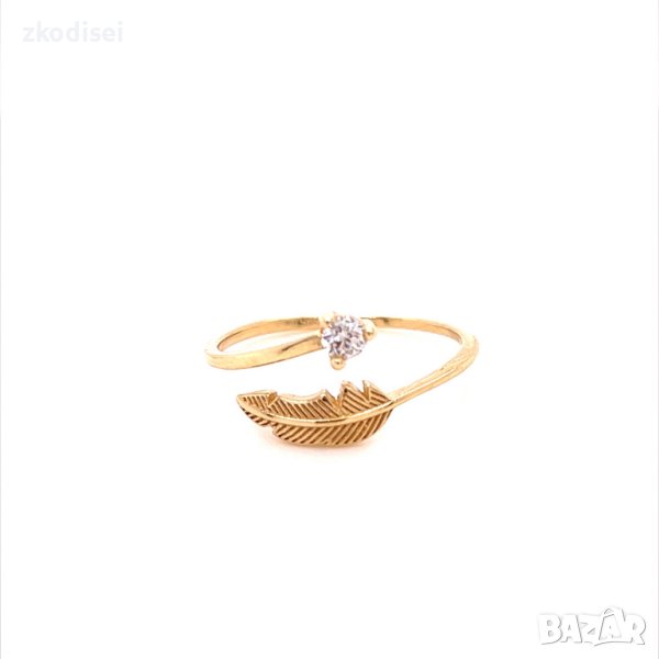 Златен дамски пръстен 1,37гр. размер:59 14кр. проба:585 модел:20051-1, снимка 1