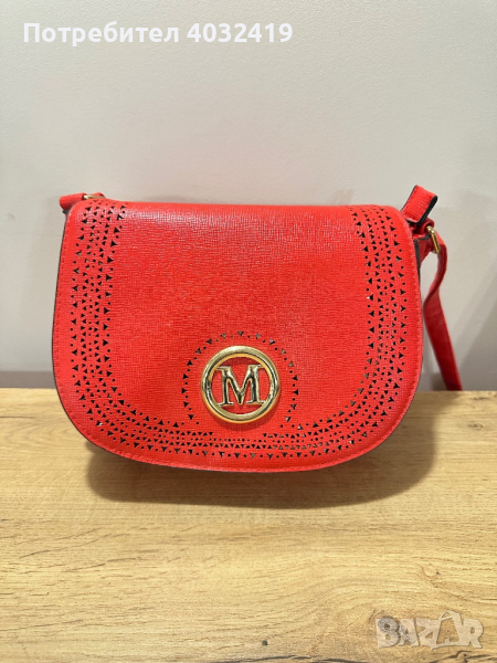 Червена дамска чанта с дълга дръжка , снимка 1