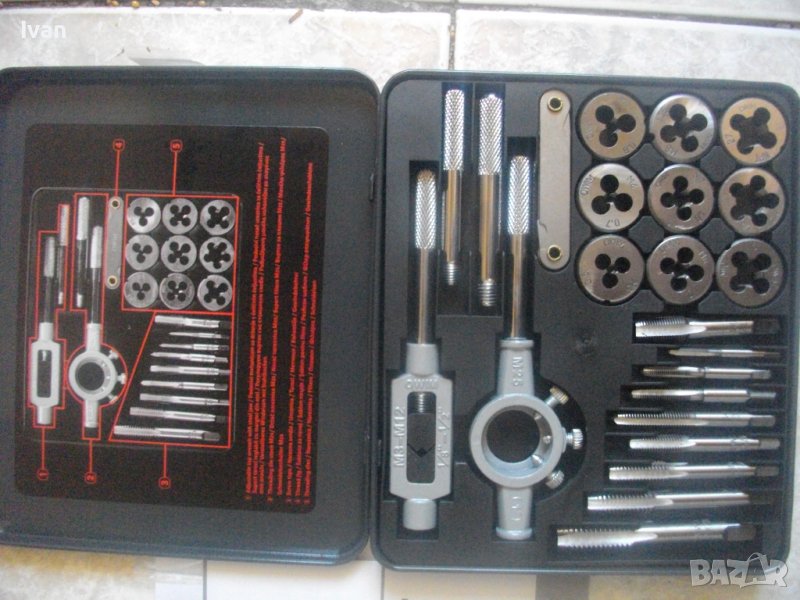 ISO M3-M12-Нов Комплект Метчици/Плашки За Външни/Вътрешни Метрични Резби-Parkside, снимка 1