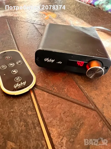 Усилвател Sabaj Digital Bluetooth Amplifier A2 Portable Audio Amp Class D, снимка 1