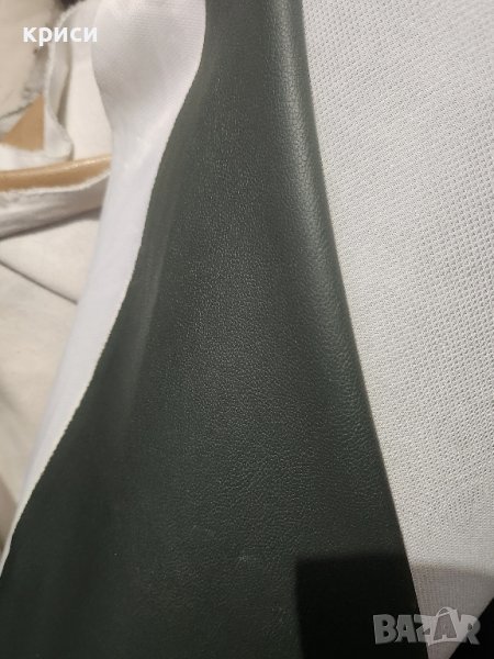 Изкуствена кожа за тапицерия тъмно зелена, снимка 1
