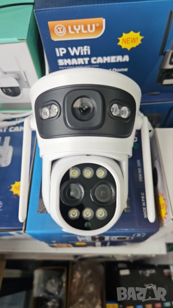 Двойна Smart WiFi безжична IP камера 10MP 10 zoom и два обектива icsee, снимка 1