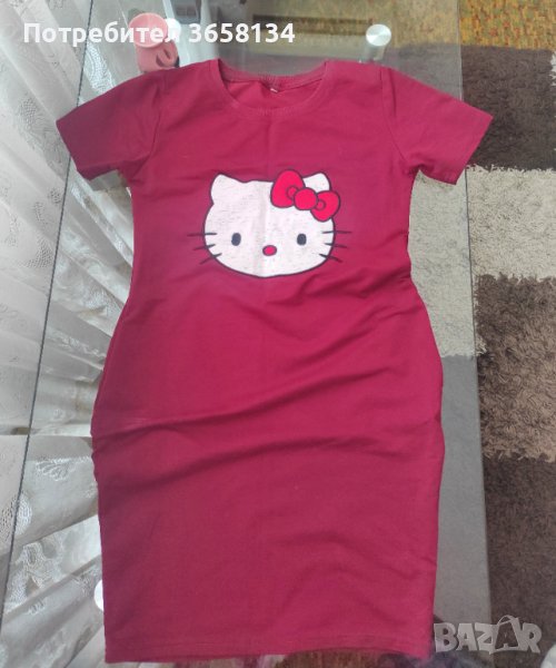 Рокля в цвят бордо, снимка 1