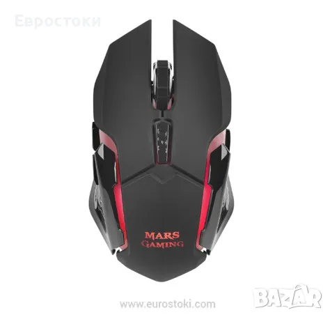 Безжична мишка Mars Gaming MMW, геймърска мишка с RGB Flow осветление, 3200DPI, USB, цвят: черно, снимка 1