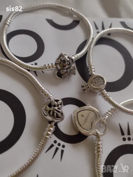 Сребърни гривни Panda , снимка 1