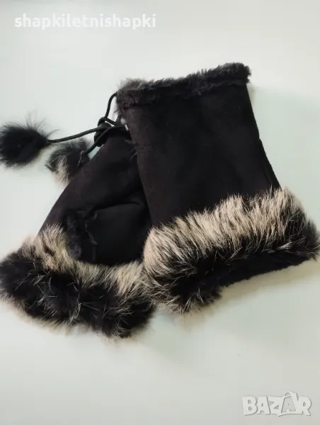 Дамски ръкавици Велур, без пръсти - 39, снимка 1