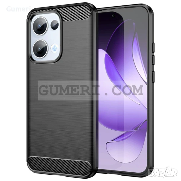 Oppo Reno13  Противоударен Силиконов Гръб - Карбон, снимка 1
