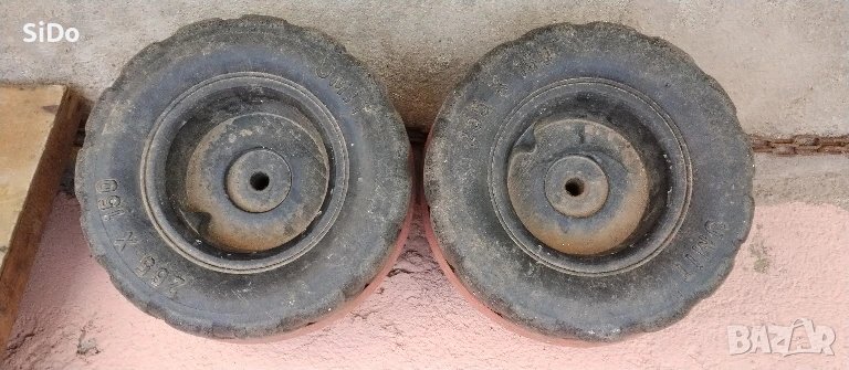 2 броя пластмасови колела 26/15см, снимка 1