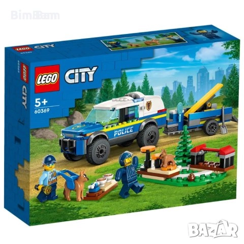 Конструктор LEGO® CITY 60369 - Мобилна школа за полицейски кучета / 197 части, снимка 1