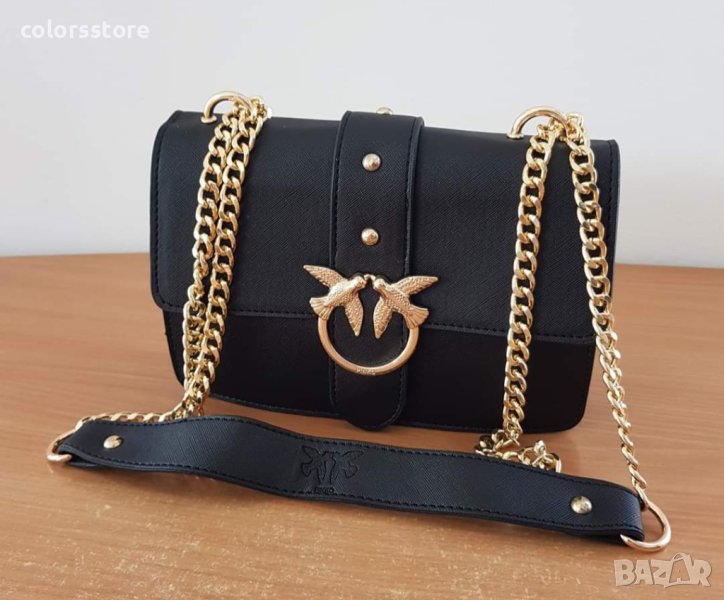 Луксозна Черна чанта Pinko  код IM458, снимка 1