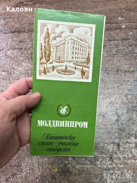 Рекламна туристическа брошура на Кишиневското училище за винопроизводство, снимка 1