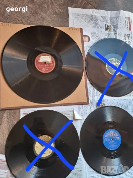 стари грамофонни плочи шеллак на 78 оборота   16/1, снимка 1
