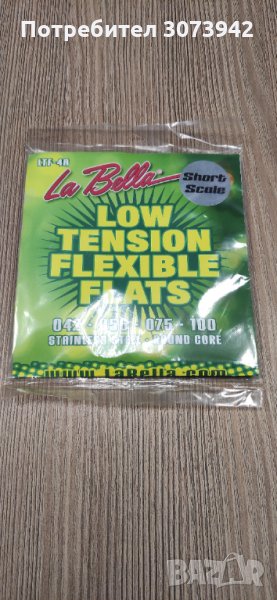 Струни за бас La Bella LTF-4A  Short Scale, снимка 1