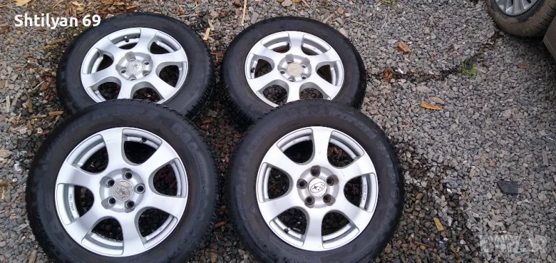Оригинални алуминиеви джанти съкла зимни  гуми 15" за Субару Импреза, снимка 1