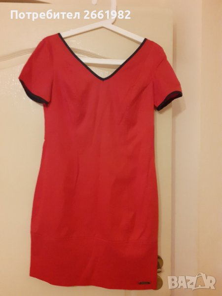 Сладка червена рокля/туника с панделка, снимка 1