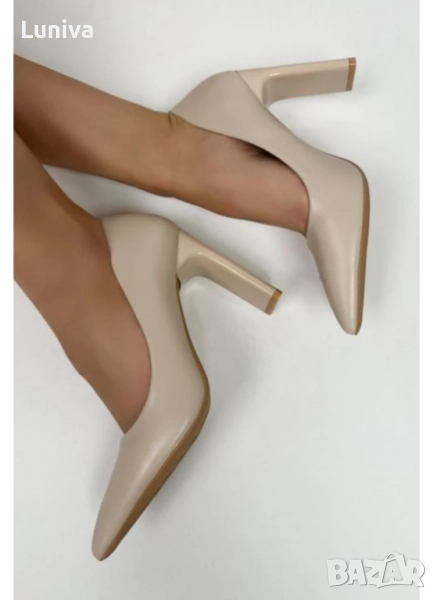Дамски елегантни обувки на плосък ток , снимка 1