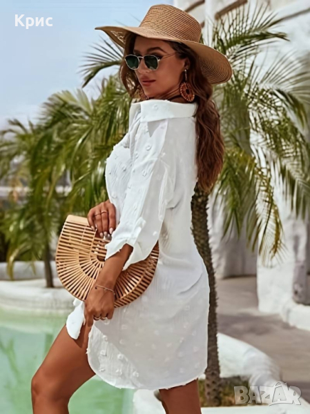 Дълга дамска риза - блуза, снимка 1