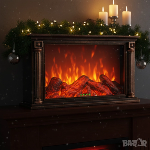 LED камина с ефект на тлеещи въглени – безопасна и стилна атмосфера у дома, снимка 1