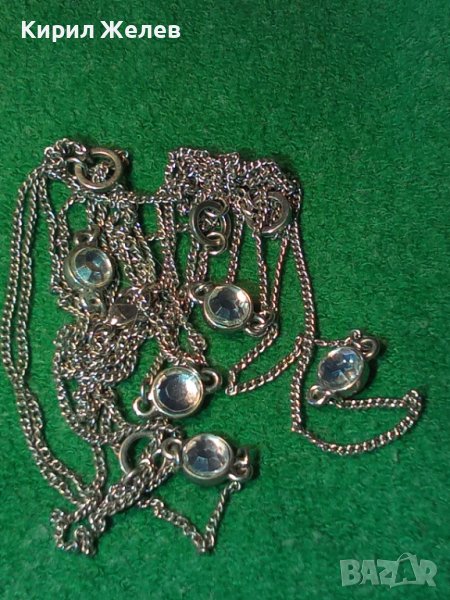 МОДНО НЕЖНО КОЛИЕ БЛАГОРОДНА СТОМАНА и КРИСТАЛИ СВАРОВСКИ 24014, снимка 1