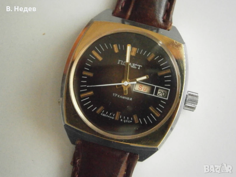 POLJOT 17 jewels, кал. 2628, made in USSR, ТОП! Бърза смяна на датата!, снимка 1