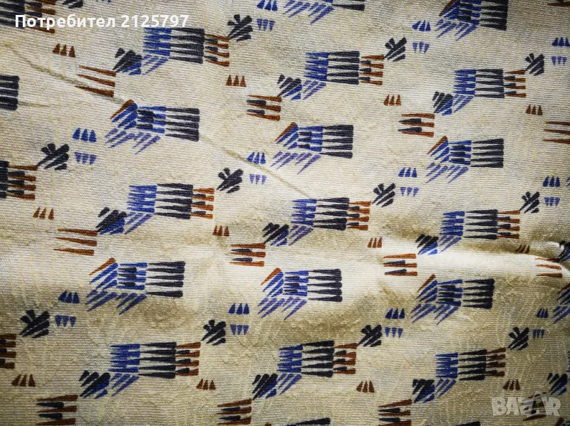 Ш/ 86см  Д/ 184см Парче стар плат, соц епоха, снимка 1