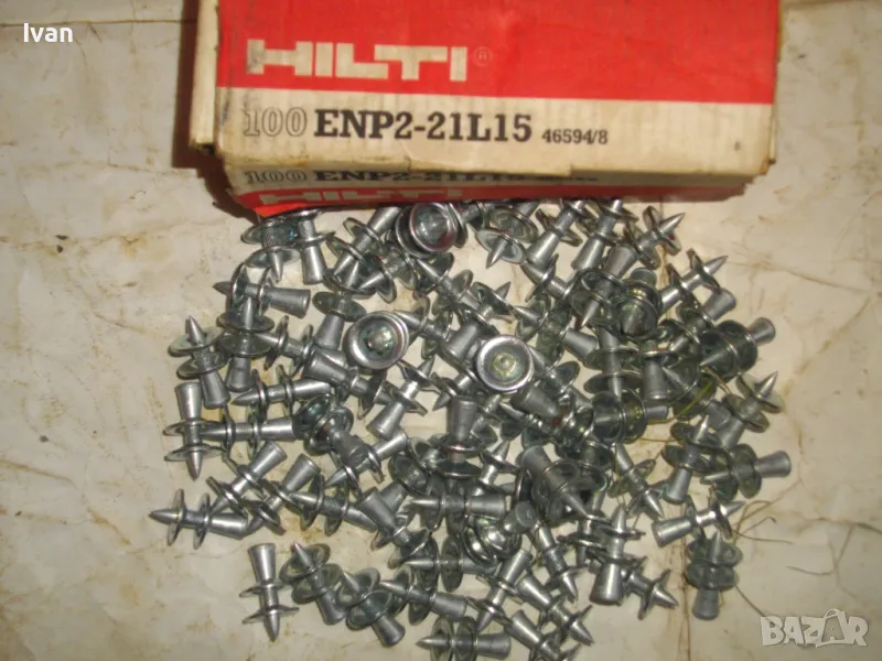 СПЕЦИАЛИЗИРАНИ ПИРОНИ ЗА МЕТАЛНИ ПОКРИТИЯ ЛАМАРИНА HILTI ENP2-21L15 за HILTI DX600 HILTI DX 650, снимка 1