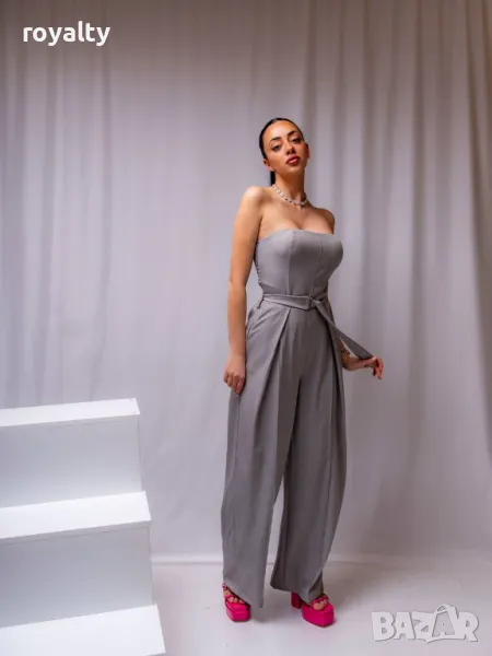 Сив дамски гащеризон , снимка 1