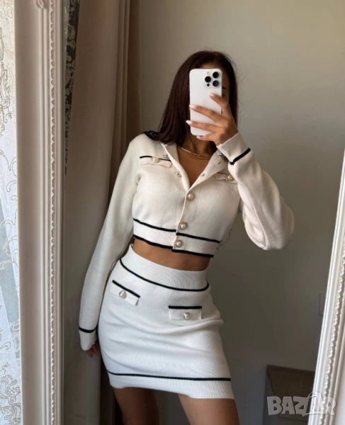 дамски комплект топ/ жилетка и пола, снимка 1