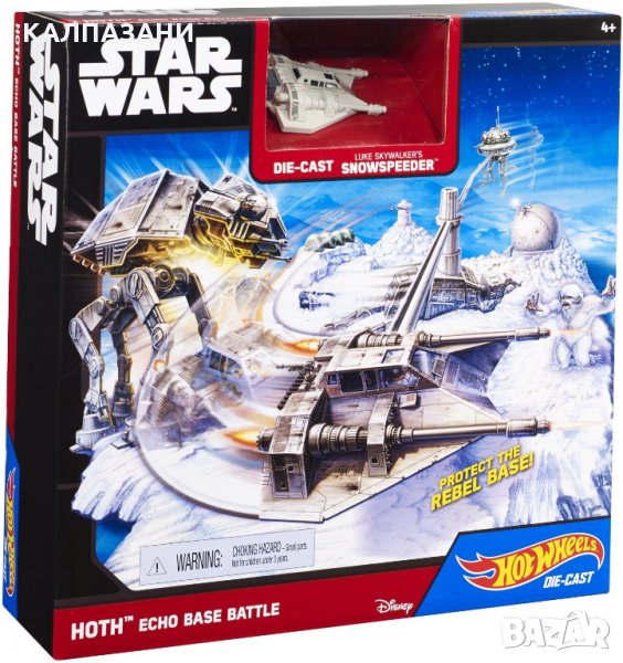Игрален комплект Hot Wheels CGN33 Star Wars - Echo Base Battle, снимка 1