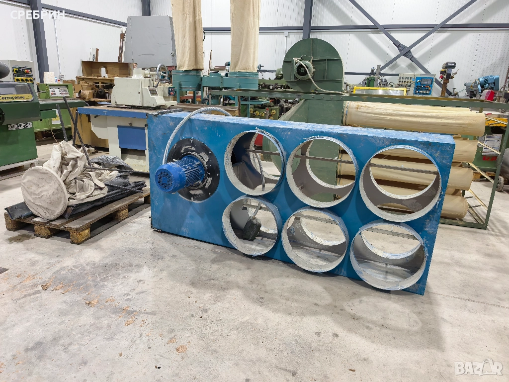 Аспирация с 6 торби, 4кв и вход на засмукване 350мм-8000куб., снимка 1