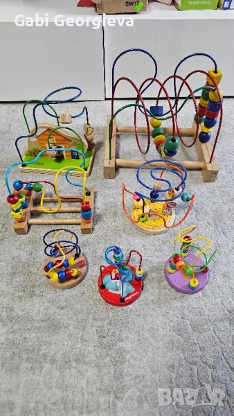 Лот дървени спирали Монтесори за малкото дете, снимка 1