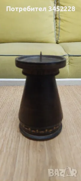 свещник от дърво , снимка 1
