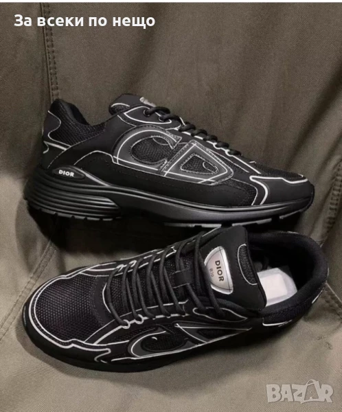 Christian Dior Мъжки Черни Маратонки👟Мъжки Спортни Обувки В Черен Цвят Кристиян Диор Код P648, снимка 1