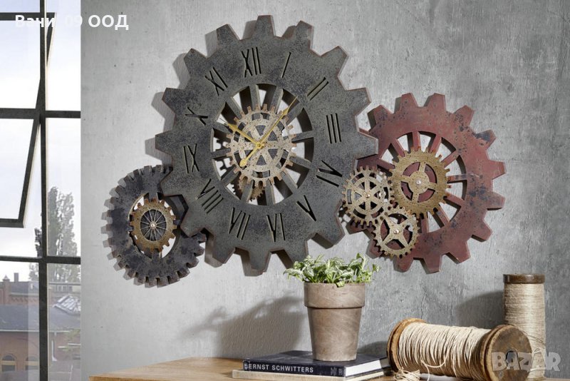 Метален часовник в индустриален стил, снимка 1