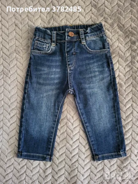 Детски/Бебешки Дънки - 9-12 Месеца - Ръст 80см - Чисто Нови Елегантни, снимка 1