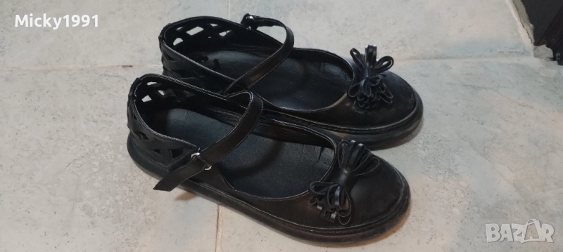 черни обувки / балеринки за момиче мат стар, снимка 1